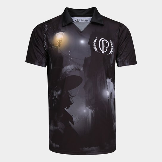 Camiseta Corinthians Quebrada masculina - preta